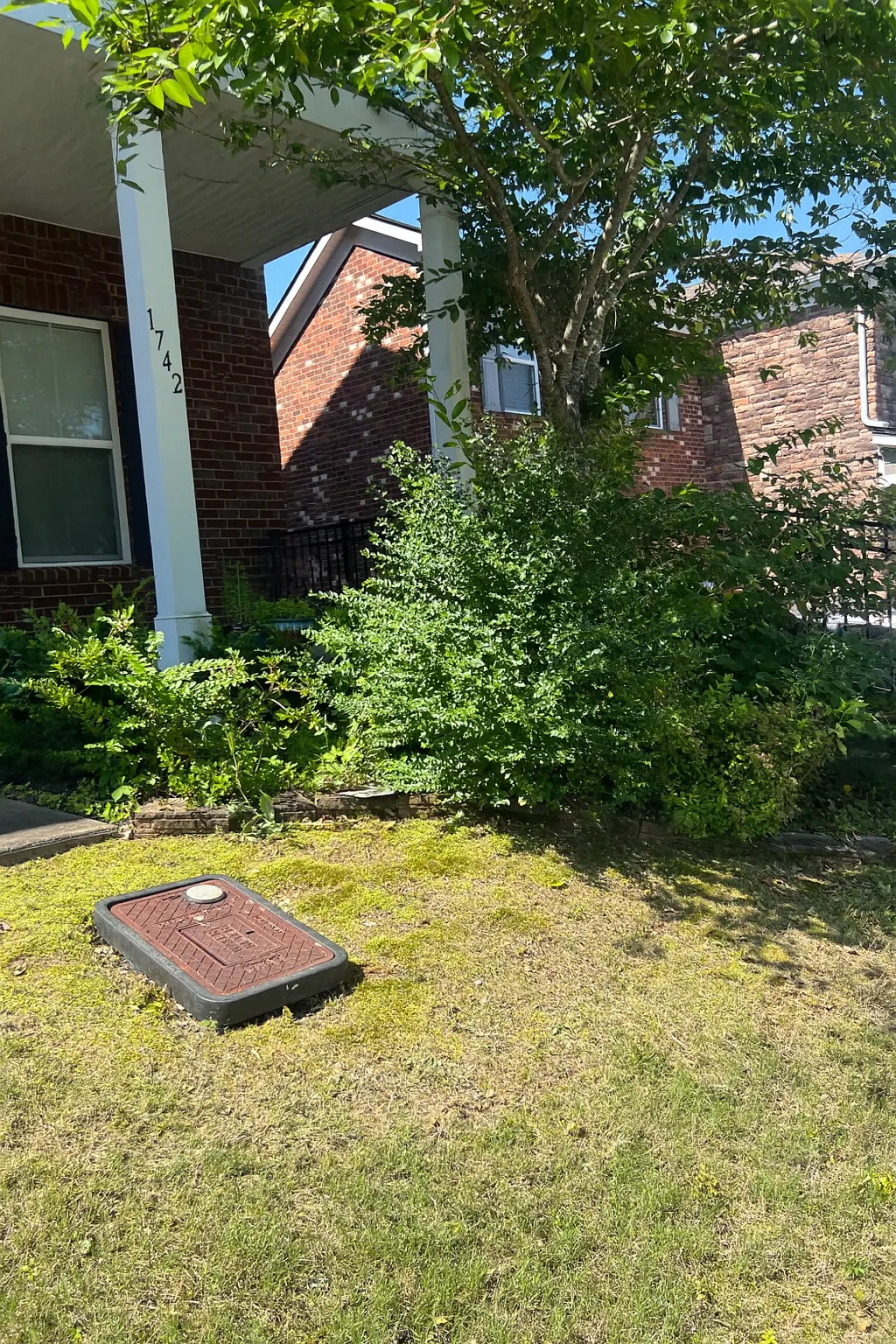 Before complete makeover in Franklin Biscayne, TN — MRX Landscaping
