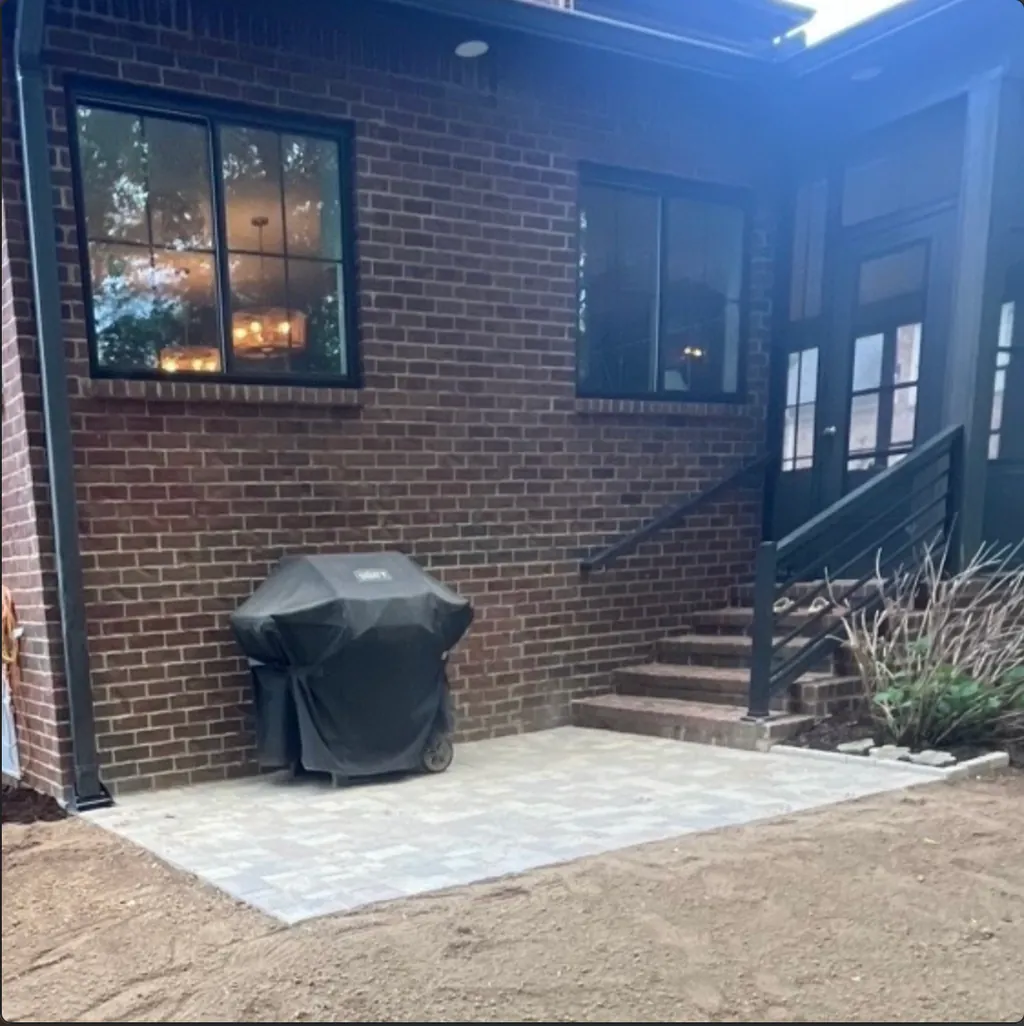 After custom paver patio installation in Franklin, Tennessee