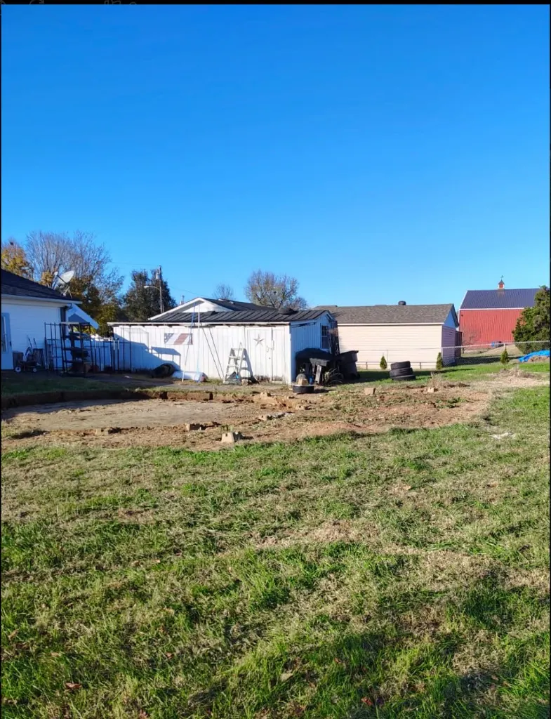 Backyard after deck and above-ground pool removal in Spring Hill, Tennessee